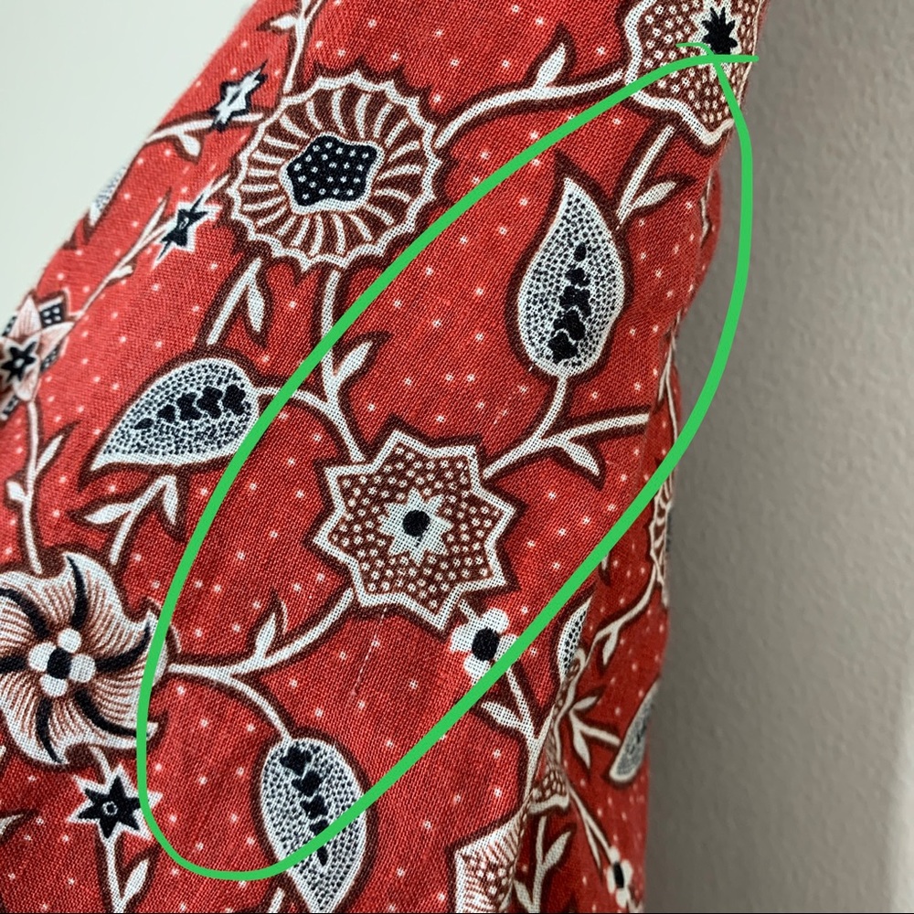 Isabel Marant Etoile Tempster Skirt (Sz FR 40) Linen Wrap Mini Floral Rust - Picture 13 of 16